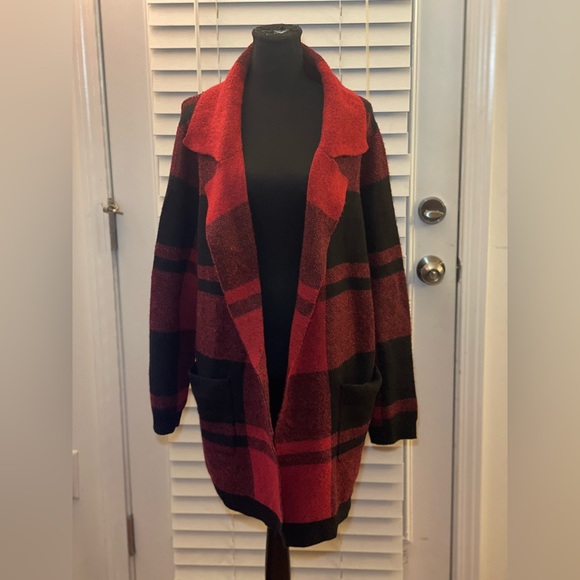 Absolutely Famous- Plaid Cardigan Sweater size XL‎ - Picture 5 of 8